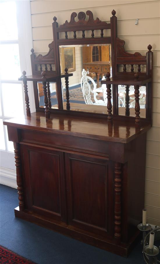 A late Victorian mirrored back chiffonier, W.102cm